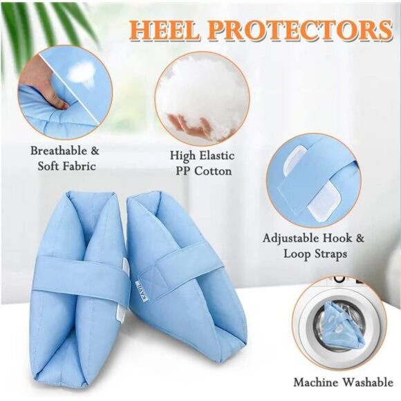 Heel Protectors Cushion Pain Relief Foot Pillow for Pressure Sores Foot Support - Picture 3 of 14